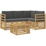  Set vanjskih sofa 5 pcs Bijela i antracit 59 x 59 x 37 cm | shoptok.hr
