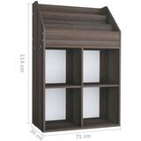 vidaXL stalak za dječje časopise sivi/boja hrasta 71x30x114 cm iverica | shoptok.hr