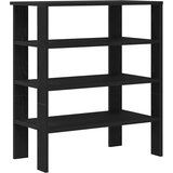 vidaXL Regal za čevlje črn 61x32x70 cm inženirski les | Shoptok.si