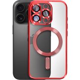 AVIZAR MagSafe ohišje za iPhone 16 Pro Silikonski kromirani okvir, Rdeča, (5000012202) | Shoptok.si