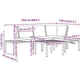  4-dijelni set vrtnih sofa s jastucima crni aluminijski | shoptok.hr