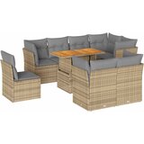  9-dijelni set vrtnih sofa s jastucima bež od poliratana | shoptok.hr