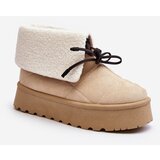 Kesi Platform snow boots with sheepskin, light beige Olimuka Cijene