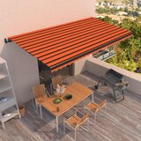 vidaXL Tenda na automatsko uvlačenje 600 x 350 cm narančasto-smeđa Cijene