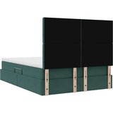  Krevet S LED lampica s pohranom Tamnozelena 140 x 190 cm Baršun | shoptok.hr