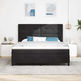  Krevet s opruga kutije s LED trakama Crna 180 x 200 cm Baršun | shoptok.hr