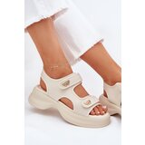 EVENTO Women's sandals with golden details beige Luvira | Shoptok.si