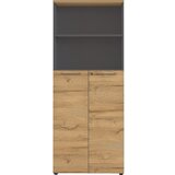 Germania Antracitno siva visoka komoda v hrastovem dekorju 80x197 cm Agenda - Germania Cene