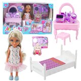  Lutka za igru Anlily sa krevetićem i toaletnim stolićem - 13 cm | Shoptok.si