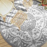 vidaXL Zunanja preproga svetlo siva Ø200 cm PP | Shoptok.si