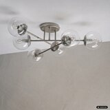  Plafonski luster MALENA 6xE14/5W/230V mat hrom/prozirno | Eponuda.com