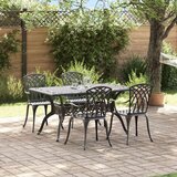  Set od 3 Crna Lijevani Aluminij 150x90x72 cm Izdržljivo | shoptok.hr