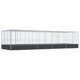  Kavez za ptice s produžetkom srebrni 932x307x212 cm čelični | Eponuda.ba