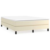 vidaXL Posteljni okvir krem 140x190 cm umetno usnje | Shoptok.si