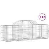  Lučne gabionske košare 12 kom 200x50x60/80 cm pocinčano željezo | shoptok.hr