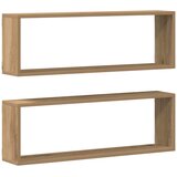 Police na zidu 2 pcs Umjetnička hrastovina 80 x 15 x 26 cm | Eponuda.com