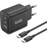  Zidni punjač Foneng GaN PPS - USB + 2xType C - QC 4.0+ PD 65W s Type C na Type C kabelom crni Cijene