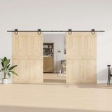  Komplet opreme za drsna vrata 400 cm jeklo črne barve, (22046853) | Shoptok.si