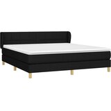  Krevet s oprugama i madracem crni 160x200 cm od tkanine | shoptok.hr