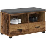  Klupa za hodnik s jastukom s policom Staro drvo 80 x 38 x 46 cm | Eponuda.ba