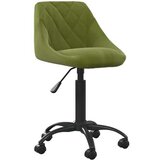 vidaXL Radna stolica - Uredska stolica svjetlozelena baršunasta | shoptok.hr