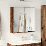  Kupaonski ormarić s ogledalom staro drvo 64x20x66,5 cm | shoptok.hr