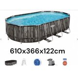 Bestway BAZEN 5611R STEEL PRO MAX OVAL WOOD 610X366X122 FIL.610X366X122 BW | Eponuda.com