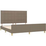  Okvir za krevet bez madraca smeđesivi 160x200 cm od tkanine | shoptok.hr