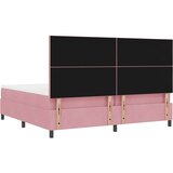  Krevet s opruga kutije Ružičasta 200 x 200 cm Baršun | shoptok.hr