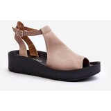 Zazoo 2914 Women's Suede Sandals Beige Cijene