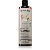 Folk & Flora Birch Tar šampon za dubinsko čišćenje za suhu kožu sklonu svrbežu 400 ml | shoptok.hr
