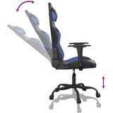  igraća stolica crno-plava od umjetne kože | shoptok.hr