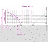 vidaXL poljska ograja 1x25 m Pocinkano jeklo | Shoptok.si