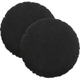 Jastučići za sjedenje 2 pcs Crna Ø30 x 13 cm Baršun | shoptok.hr