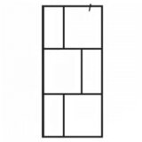 Pregrada za tuširanje od kaljenog stakla crna 90 x 195 cm | shoptok.hr