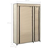 vidaXL zložljiva garderobna omara blago 110x45x175 cm krem | Shoptok.si