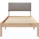  Kovinska posteljna konstrukcija Rjava in taupe 75 x 190 cm, (5000084183) | Shoptok.si