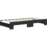  Dnevni krevet na razvlačenje s ladicama crni 90x190 cm tkanina | Eponuda.ba