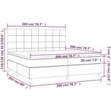  Box spring postelja z vzmetnico LED črna 200x200 cm blago, (20761065) | Shoptok.si