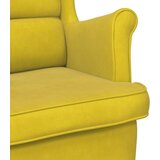  Ljuljačka stolica s naslonom od žutog baršuna i punog drva | shoptok.hr