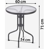  Okrugli stol s pločom od stakla 60 x 71 cm Sofotel | shoptok.hr