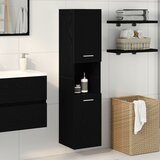 vidaXL kupaonski ormar Crni hrast MDF 30 x 30 x 130 cm Pohrana | shoptok.hr