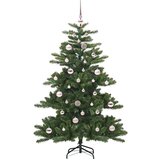 vidaXL Umjetno božićno drvce s nogom s 150 LED dioda Zelena 150 cm PVC | shoptok.hr