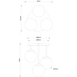 Globo 47441-3S - Plafonski luster HARMON 3xE14/25W/230V crna | Eponuda.com