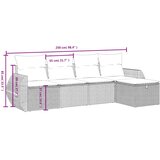  5-dijelni set vrtnih sofa s jastucima bež od poliratana | shoptok.hr