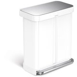 simplehuman Bijela željezna kanta za smeće 34+24 l za odvojeni otpad/s pedalom Dual – Cijene