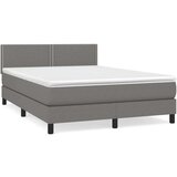  Box spring posteljni z vzmetnico temno siv 140x190 cm blago, (20737028) | Shoptok.si