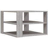 Maison Chic Klubska mizica - kavna mizica - Nizka mizica siva sonoma 59,5x59,5x40 cm inženirski les, (21753326) Cene