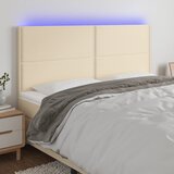  LED uzglavlje krem 180x5x118/128 cm od tkanine | shoptok.hr