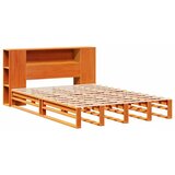 Krevet s regalom za knjige bez madraca 150x200 cm masivno drvo | Eponuda.com